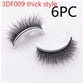 Reusable 3D Mink Lashes Natural False Eyelashes Self Adhesive Fake Glue Free Makeup Eyelash Extension Silk